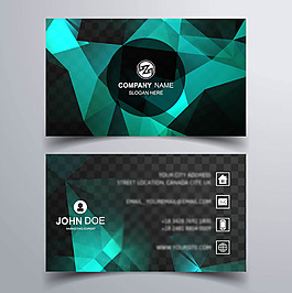 抽象幾何多邊形現(xiàn)代名片設(shè)計模板