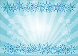 藍色雪花條紋背景