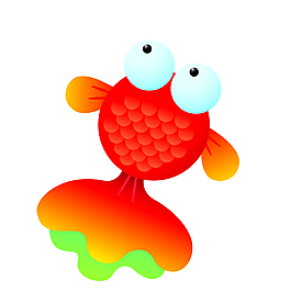 矢量卡通金魚EPS