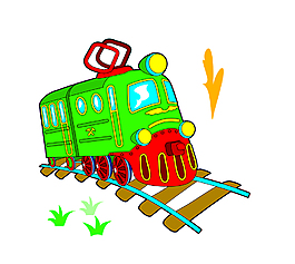 卡通可愛火車EPS