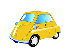 卡通黃色小車EPS