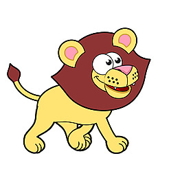 矢量可愛獅子EPS