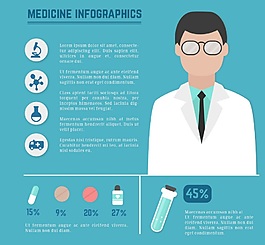 创意医生医疗信息图矢量素材