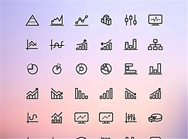 圖線矢量圖標(biāo)集