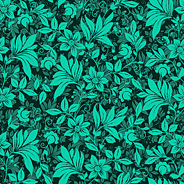 绿色花卉装饰图案背景