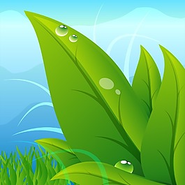 清新綠色葉子背景