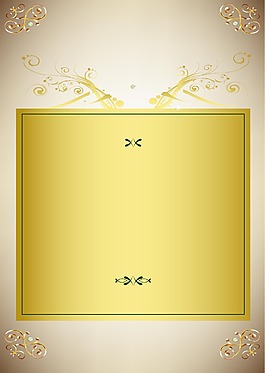 金色花紋邊框背景