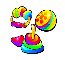 矢量卡通兒童玩具EPS