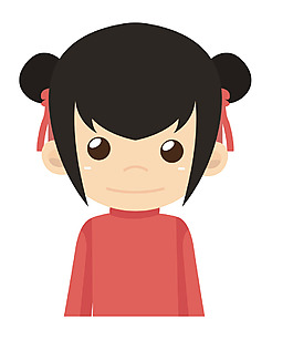 矢量卡通女儿童EPS