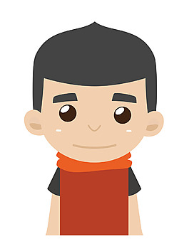 矢量扁平創(chuàng)意少年EPS
