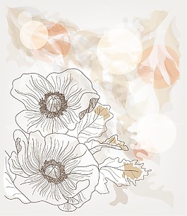 手繪花朵背景