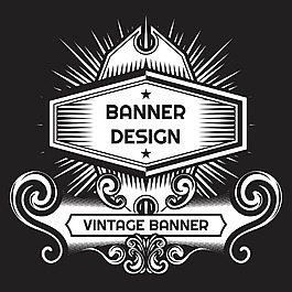 白色創(chuàng)意徽標(biāo)黑色背景設(shè)計(jì)