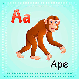 猴子英語單詞圖片