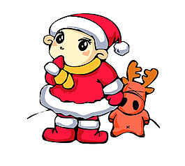 卡通圣誕人物EPS