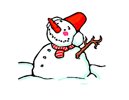 卡通矢量雪人EPS