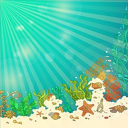海洋植物背景素材