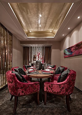 中式簡約餐廳裝修效果圖