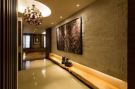 新中式簡(jiǎn)約室內(nèi)吊燈背景墻設(shè)計(jì)圖
