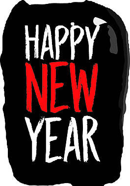 對(duì)話(huà)框新年快樂(lè)手繪風(fēng)格矢量素材