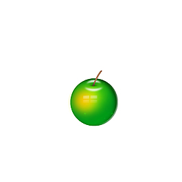 卡通綠色蘋果