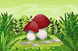 蘑菇背景素材