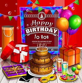 生日蛋糕插畫