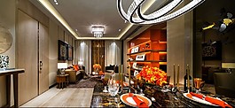 現(xiàn)代時(shí)尚餐廳客廳設(shè)計(jì)圖