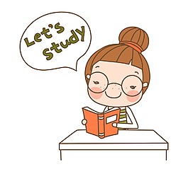 矢量韓國讀書人物EPS