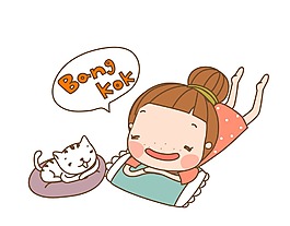 矢量睡覺卡通人物EPS