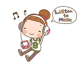 矢量音樂卡通人物EPS