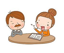 卡通精美讀書人物EPS