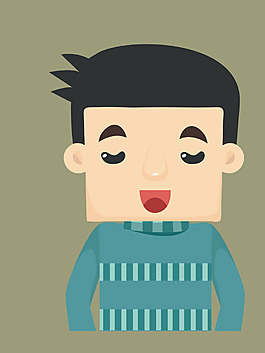 卡通扁平男孩創(chuàng)新人物EPS