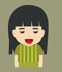 卡通可愛女孩EPS