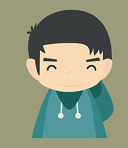 卡通時尚男孩EPS