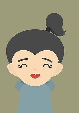 矢量卡通可愛女孩