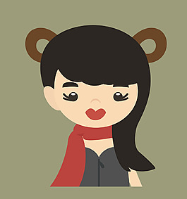 矢量時尚糖醋女孩EPS