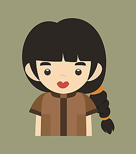 卡通可愛女孩EPS