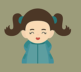 矢量圖標女孩EPS