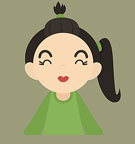 卡通女性人物EPS