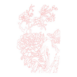 粉色花朵元素