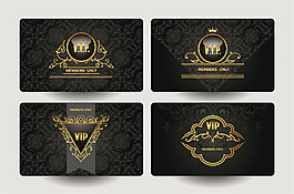 金色花紋VIP卡圖片