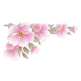 粉色花朵元素