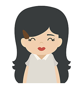 卡通可愛美女EPS