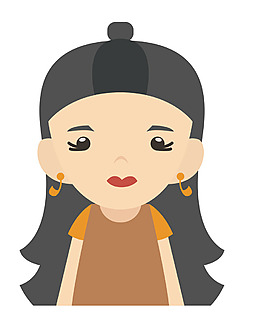 矢量時尚卡通女性EPS
