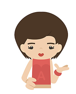 時尚卡通女孩EPS