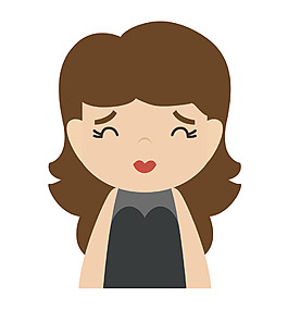 矢量卡通可愛美女