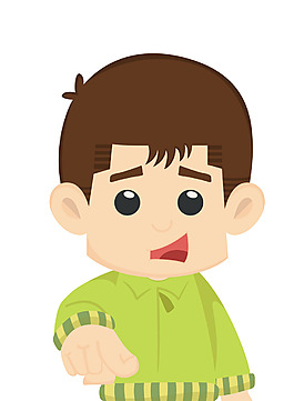 矢量卡通綠色男孩EPS