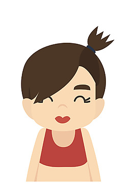 矢量可愛女孩EPS