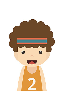 卡通運動男孩
