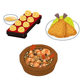 日本水彩手繪食物圖標(biāo)設(shè)計(jì)素材